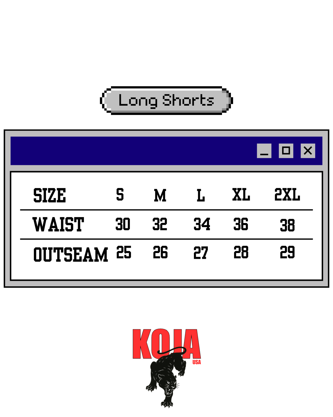 KOJAUSA Long Shorts