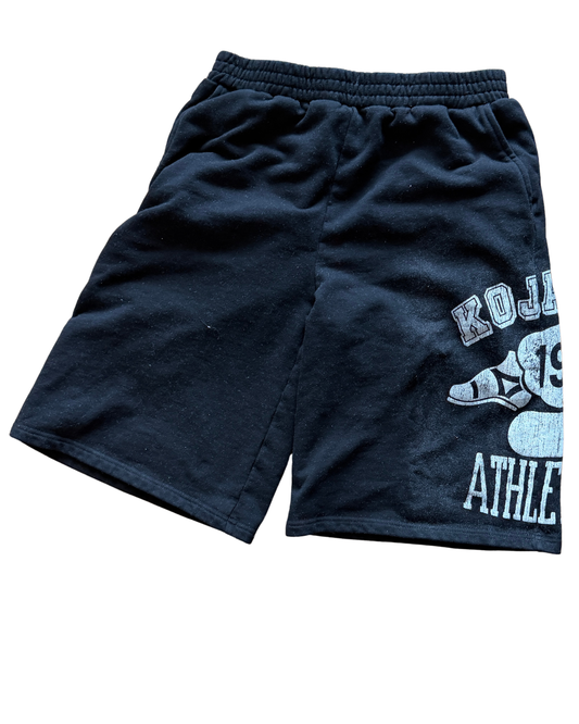KOJAUSA Athletics Black French Terry Long Shorts