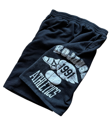 KOJAUSA Athletics Black French Terry Long Shorts