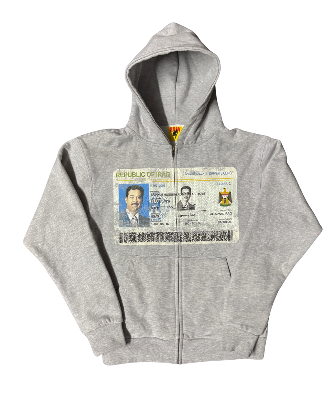 Saddam Hussein Grey Zipup