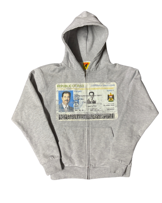 Saddam Hussein Grey Zipup