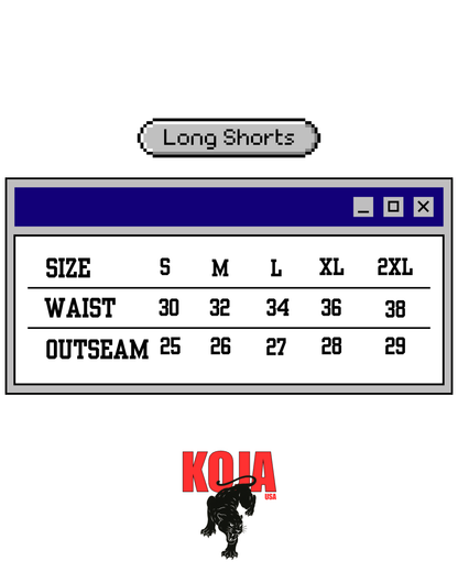Koja USA Camo Gold Long Shorts