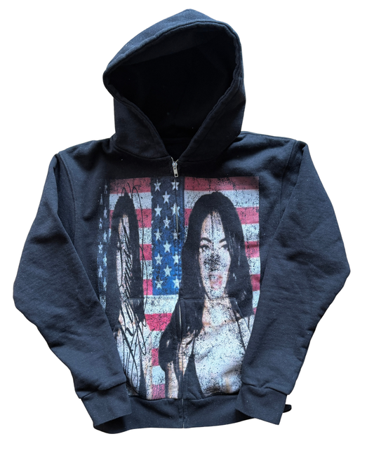 Megan Fox American Flag Blurry Zip up