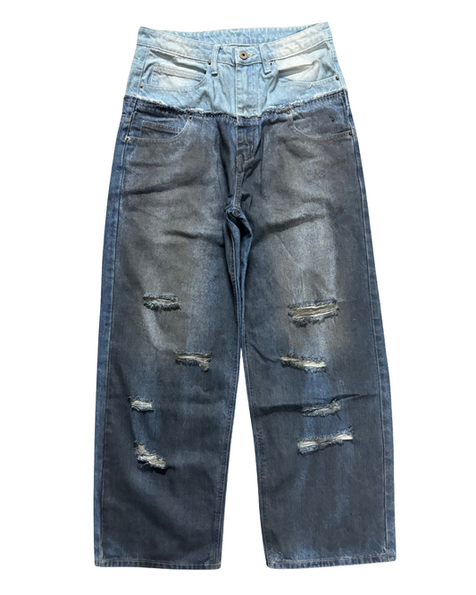 Blue Double Waisted Jeans
