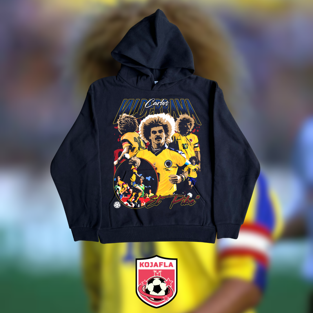 Carlos Valderrama Columbia Tee Heavy Weight Hoodie