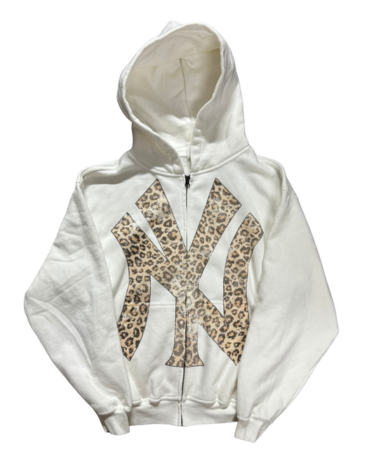 NY Cheetah Zip Up